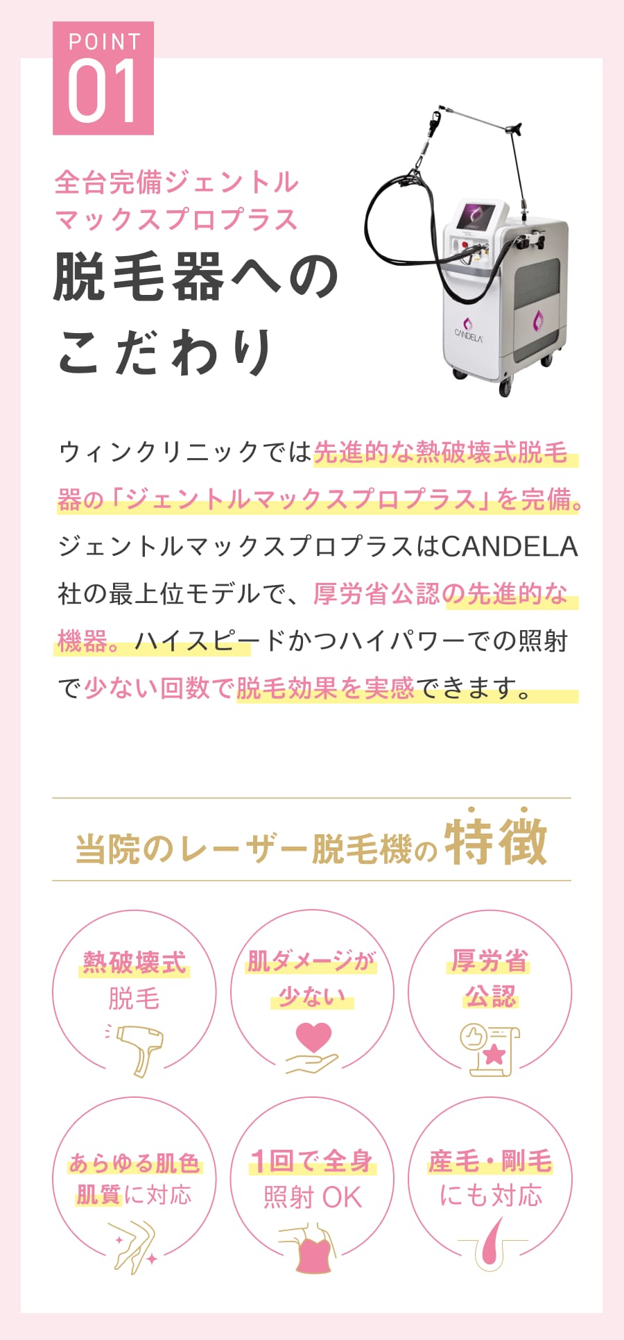 脱毛機へのこだわり