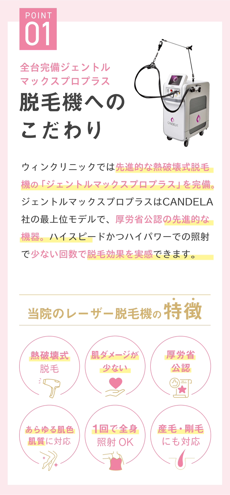 脱毛機へのこだわり