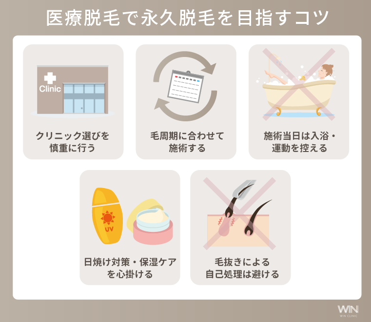医療脱毛で永久脱毛を目指すコツ