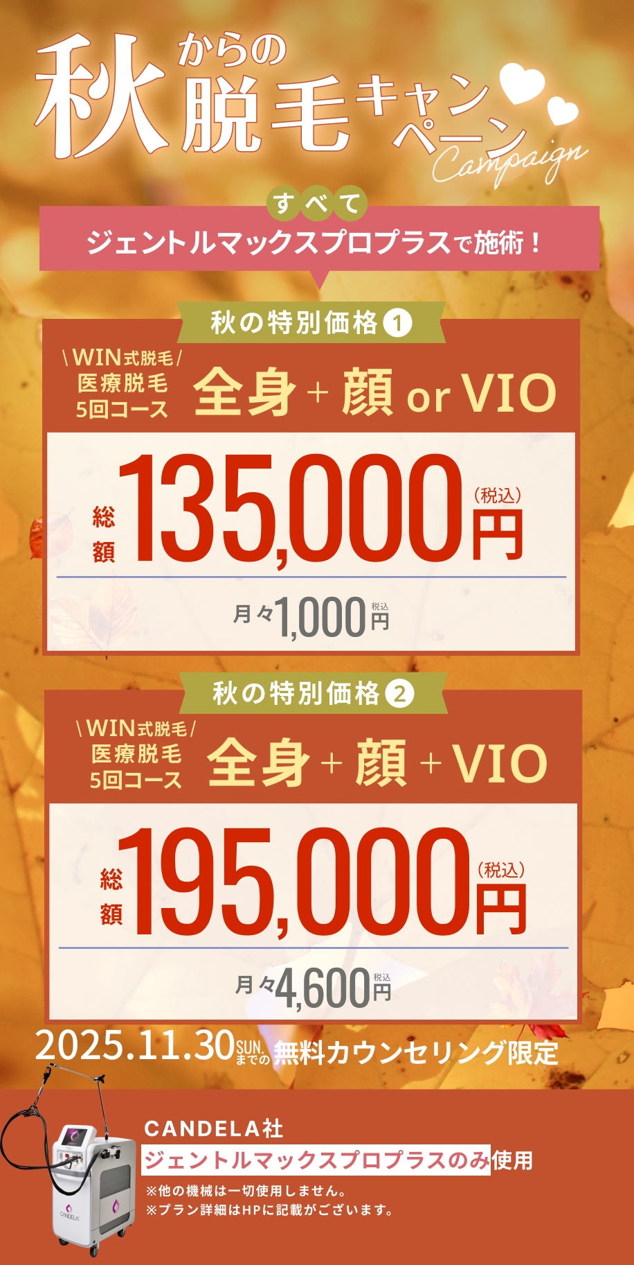 冬からの脱毛キャンペーン